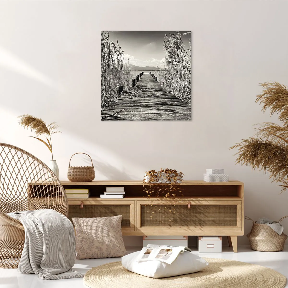 Lærredstryk - Billede på lærred - I græssernes fred - 60x60 cm