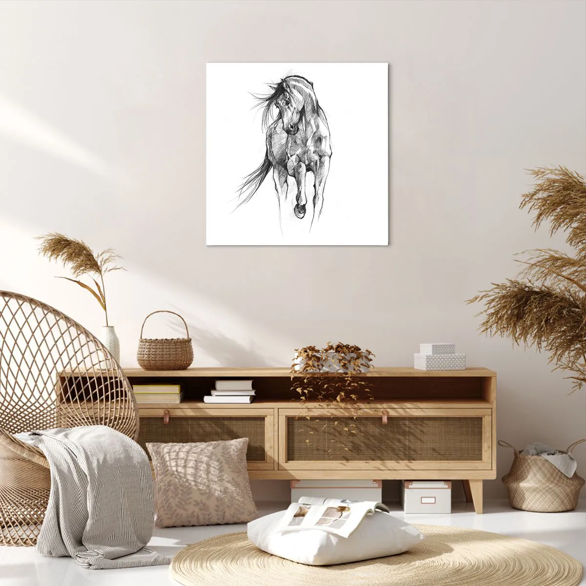 Obraz na płótnie - We wdzięcznym kłusie - 60x60 cm