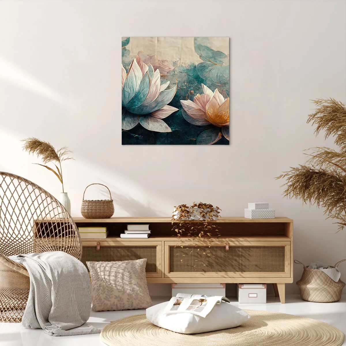 Vászonkép - Tavi csillagok - 60x60 cm