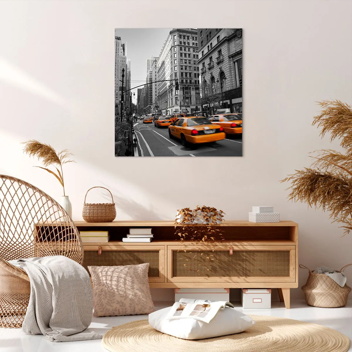 Bild auf Leinwand - Leinwandbild - Sonnen der Großstadt - 70x70 cm