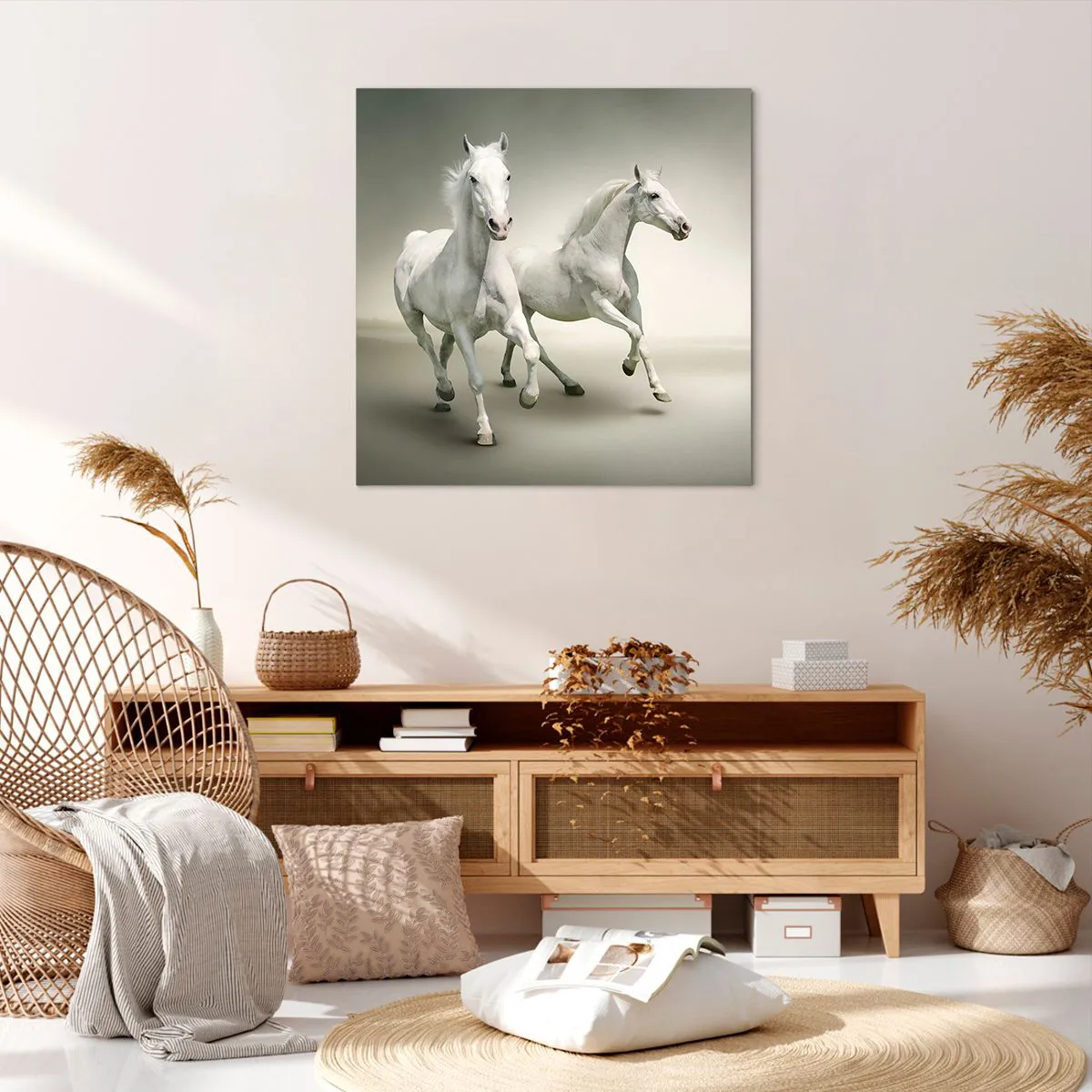 Cuadro sobre lienzo - Impresión de Imagen - ¡Poder blanco! - 70x70 cm