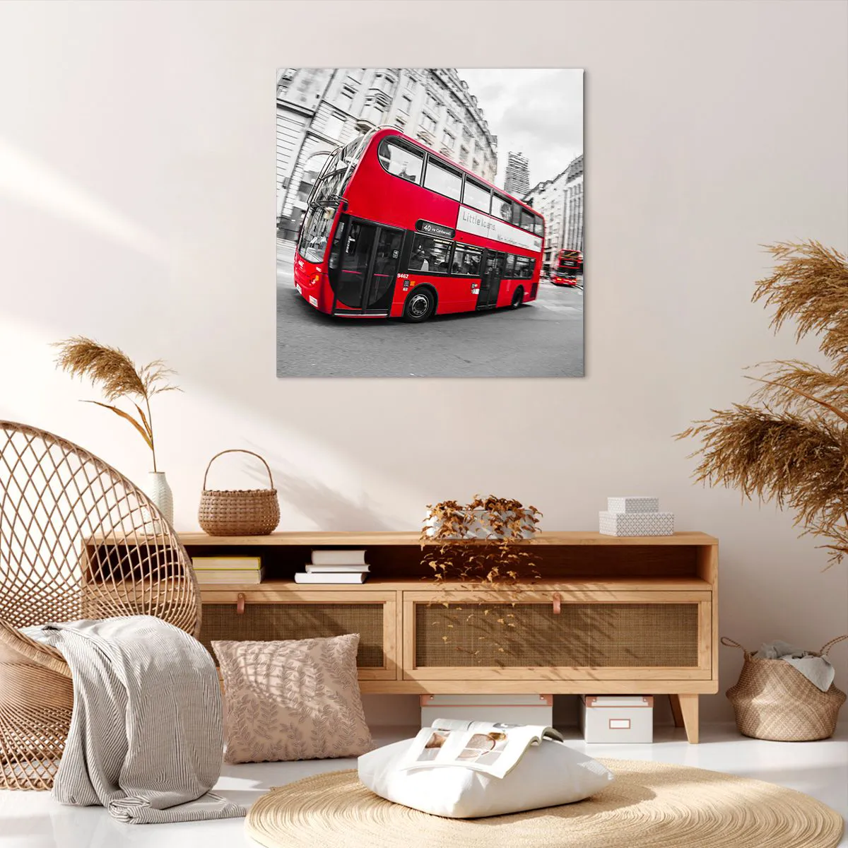 Obraz na plátně - Londýn tradičně - by bus - 70x70 cm