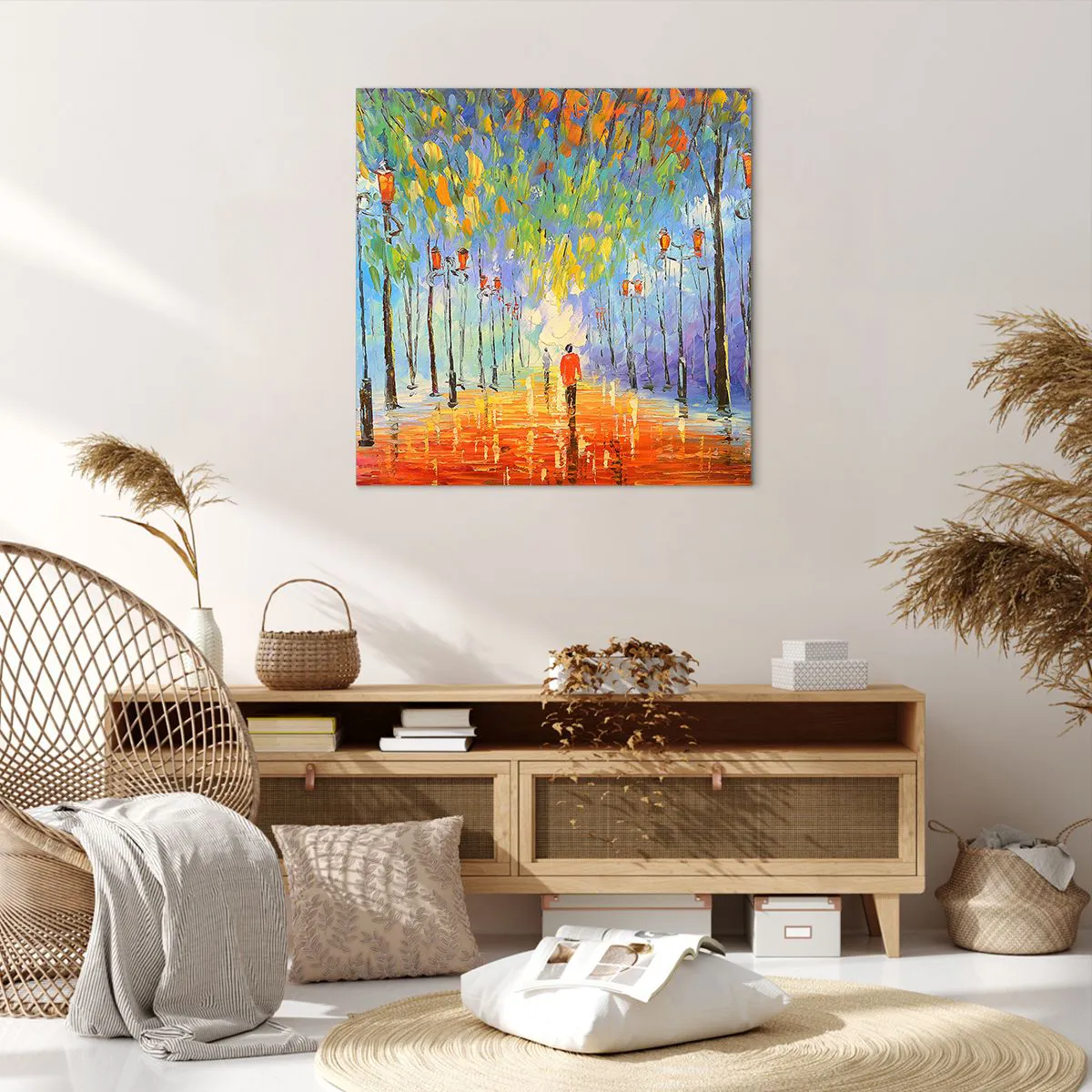 Vászonkép - Eső éjszakai dala - 70x70 cm