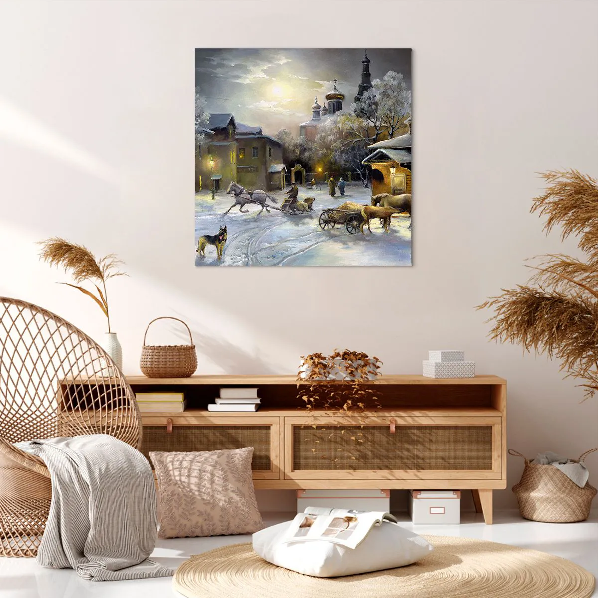 Impression sur toile - Image sur toile - La magie de l'hiver russe - 70x70 cm