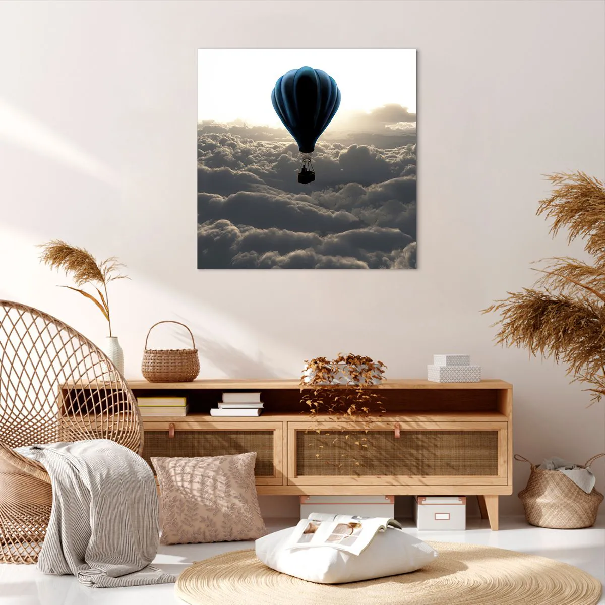 Obraz na płótnie - Wędrowiec ponad chmurami - 70x70 cm