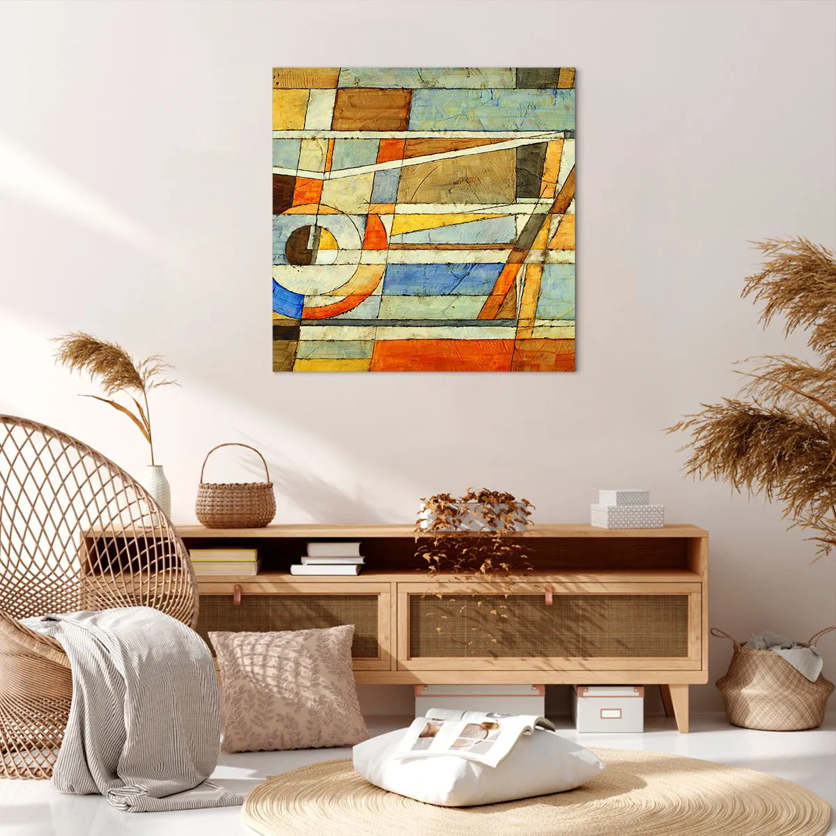 Tablou pe pânză - Cubismul în construcție - 70x70 cm