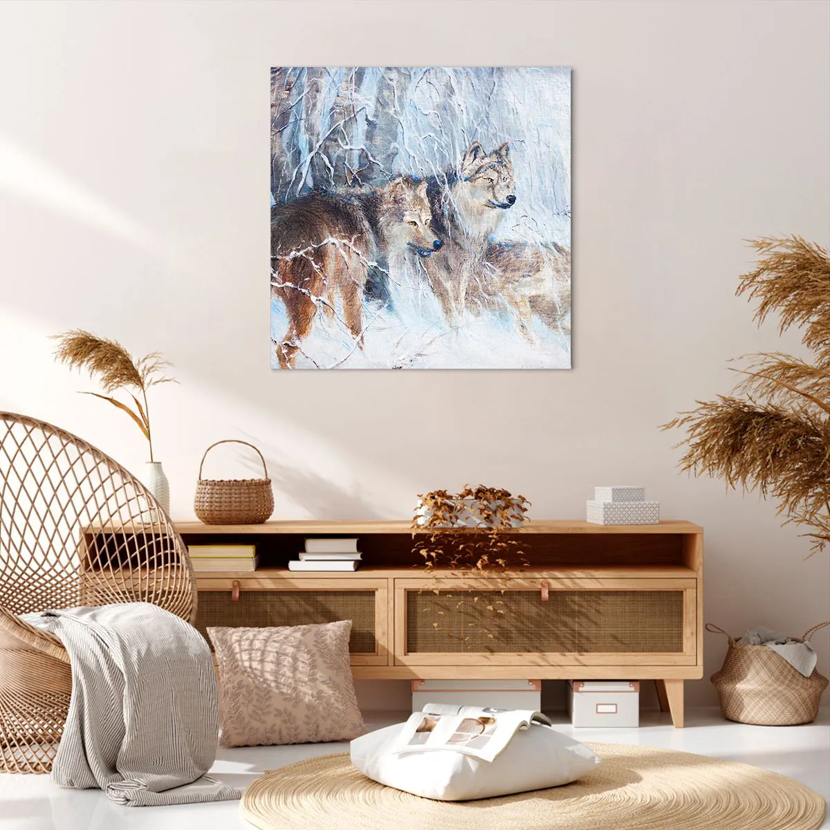 Impression sur toile - Image sur toile - Attention! Ca arrive ... - 70x70 cm