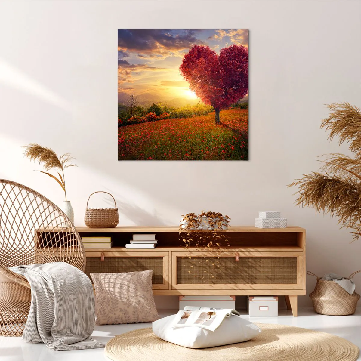 Bild auf Leinwand - Leinwandbild - Berührt das Herz - 70x70 cm