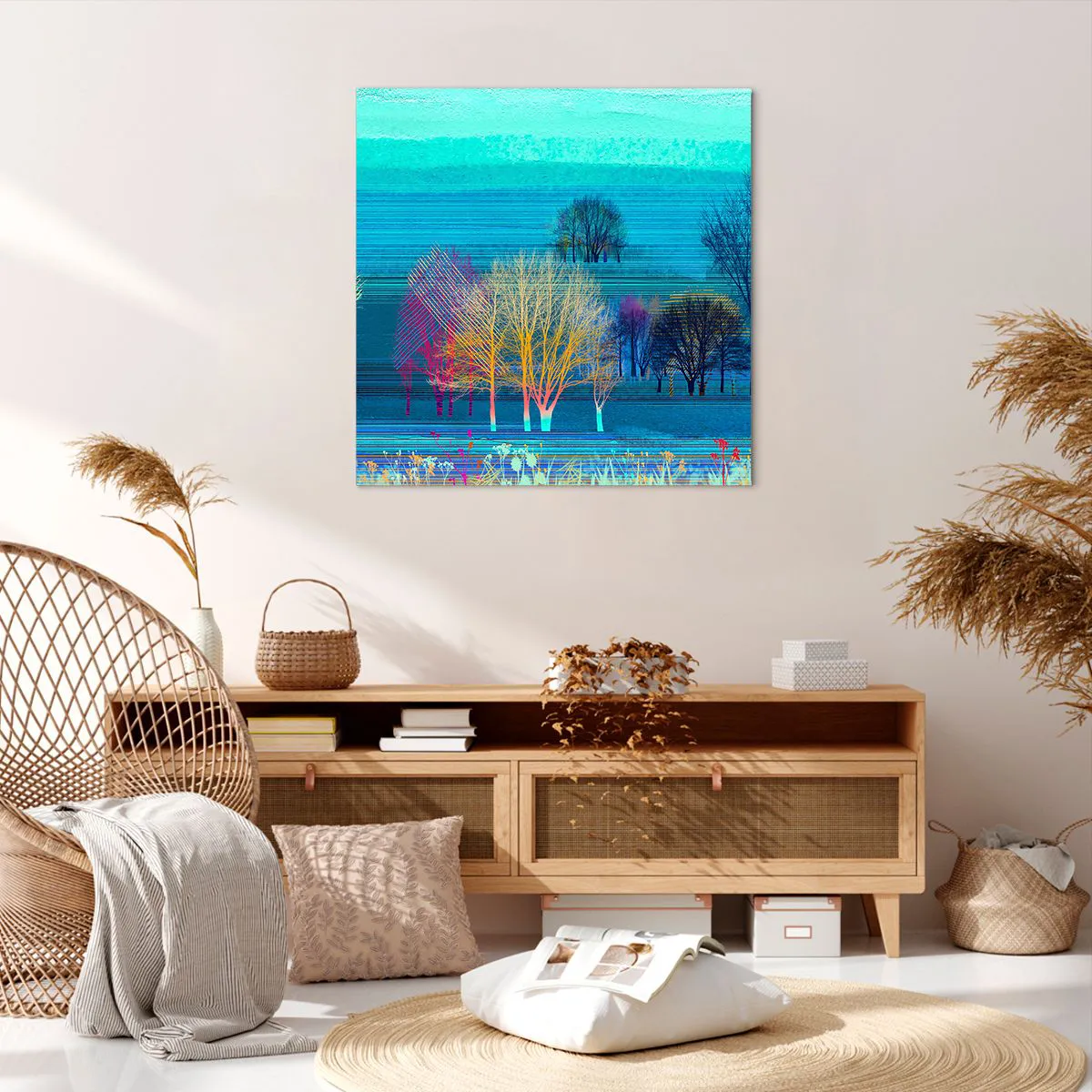 Impression sur toile - Image sur toile - Un paysage soigné - 70x70 cm