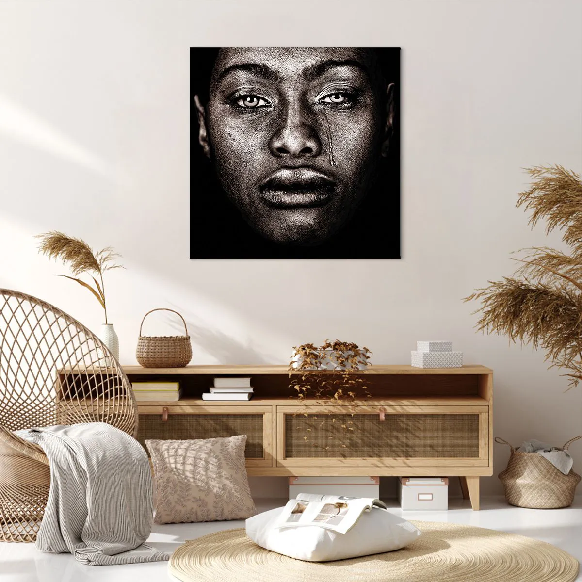 Impression sur toile - Image sur toile - Une larme - 70x70 cm