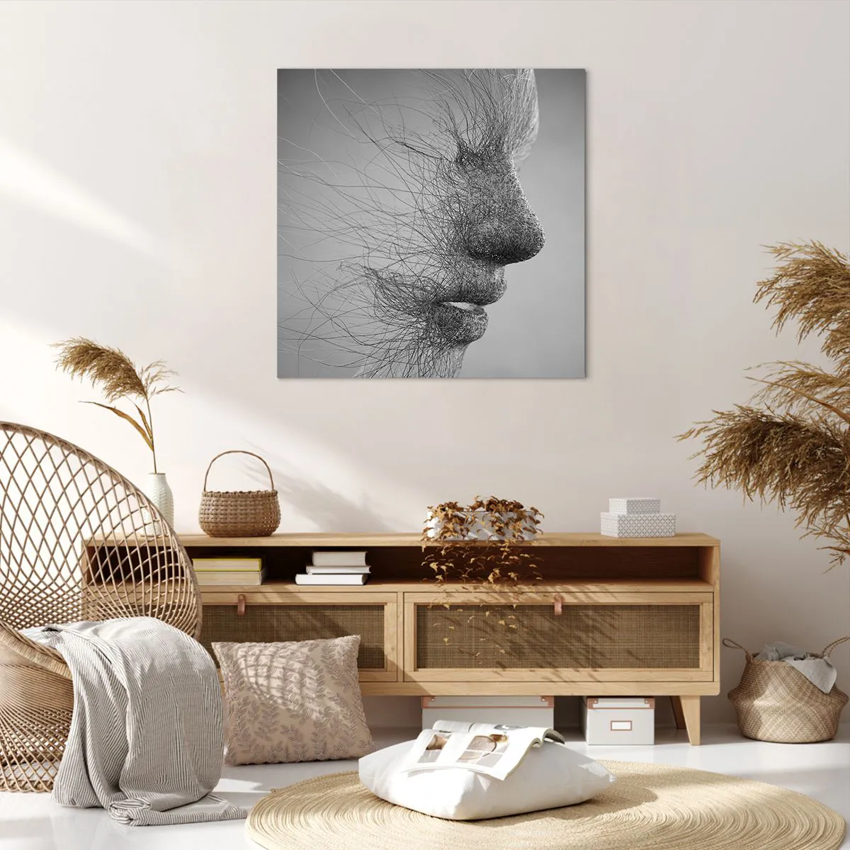 Lærredstryk - Billede på lærred - Vindens ånd - 70x70 cm