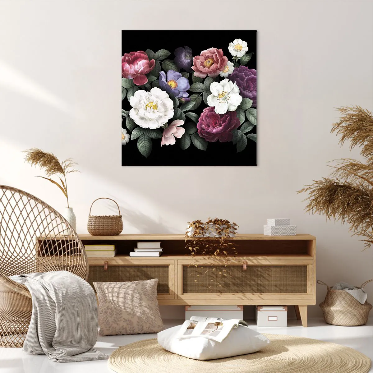 Schilderen op canvas - Uit de Engelse tuin - 70x70 cm