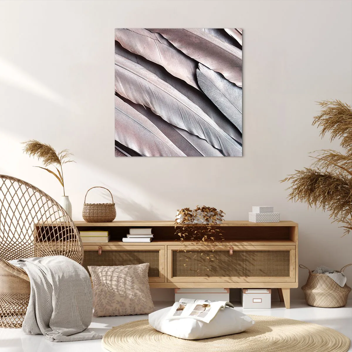 Canvas picture - In Pink Silverness - 70x70 cm