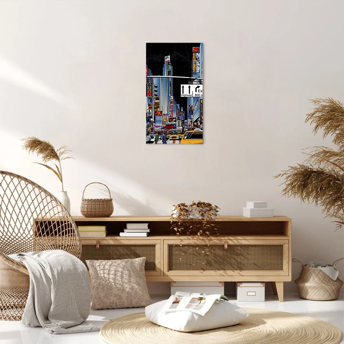 Vászonkép - Képregény nagy éjszaka - 45x80 cm