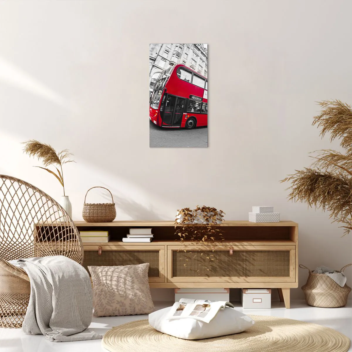 Obraz na plátně - Londýn tradičně - by bus - 45x80 cm