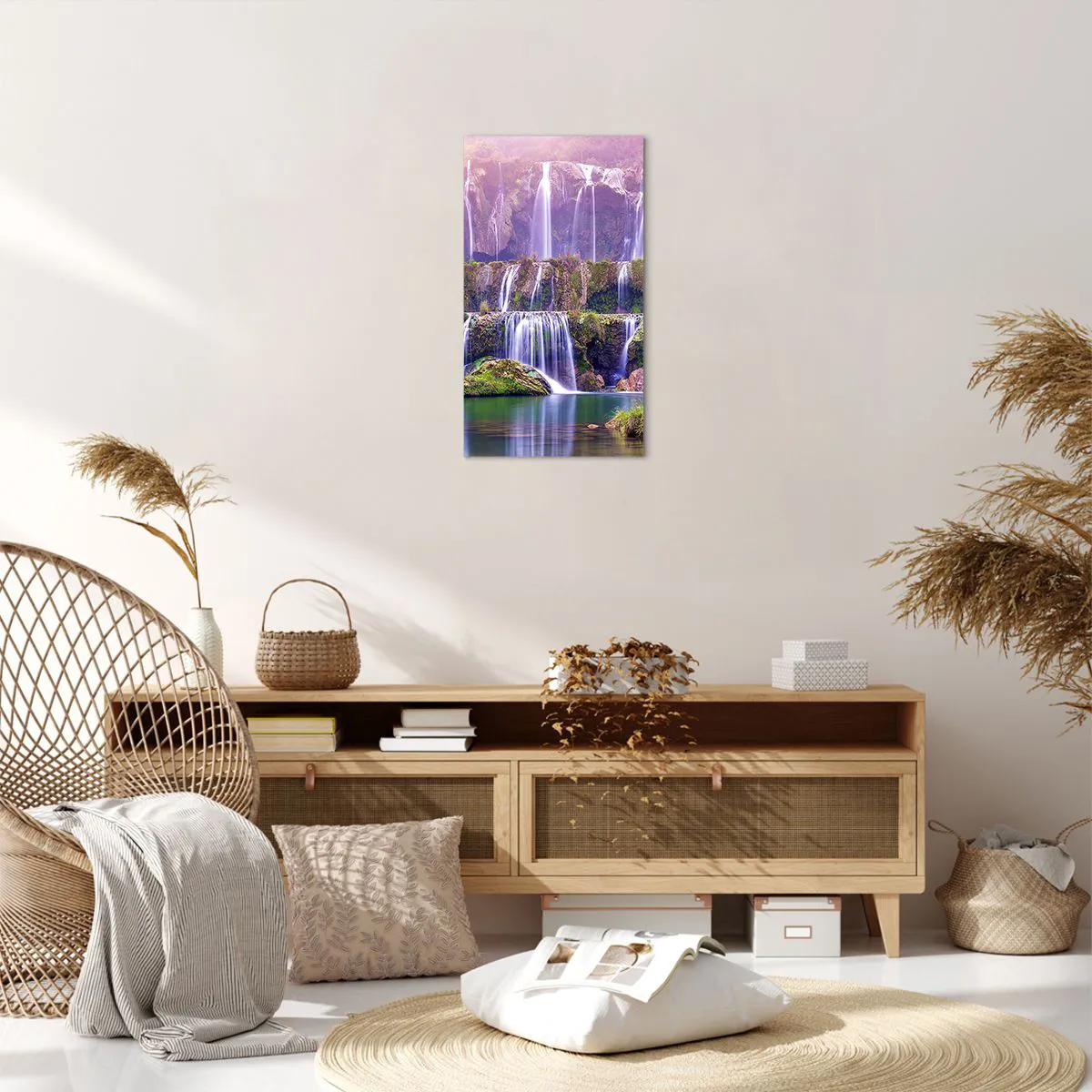 Lærredstryk - Billede på lærred - Trappe til himlen - 45x80 cm