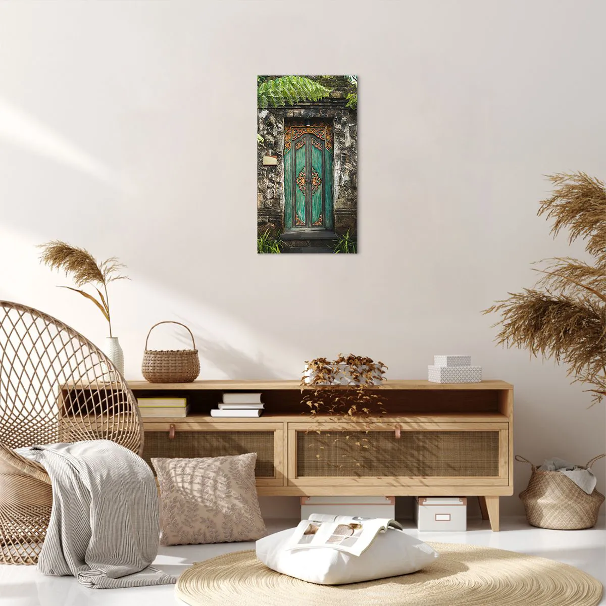 Impression sur toile - Image sur toile - Porte vers un monde exotique - 45x80 cm