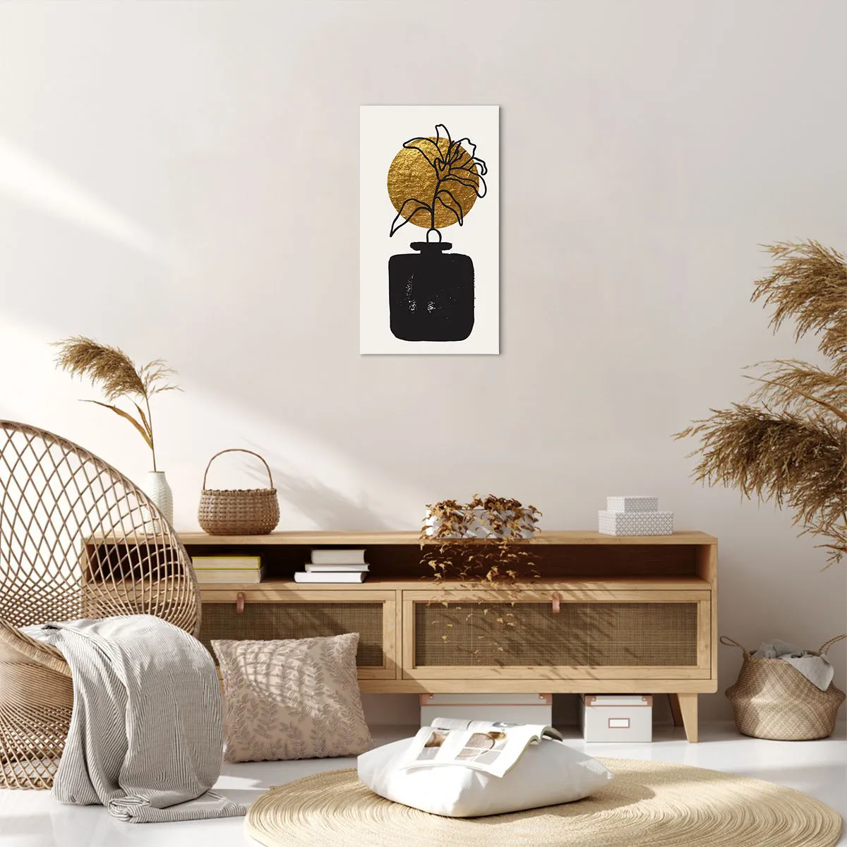 Canvas picture - Beauty Precious as Gold - 45x80 cm