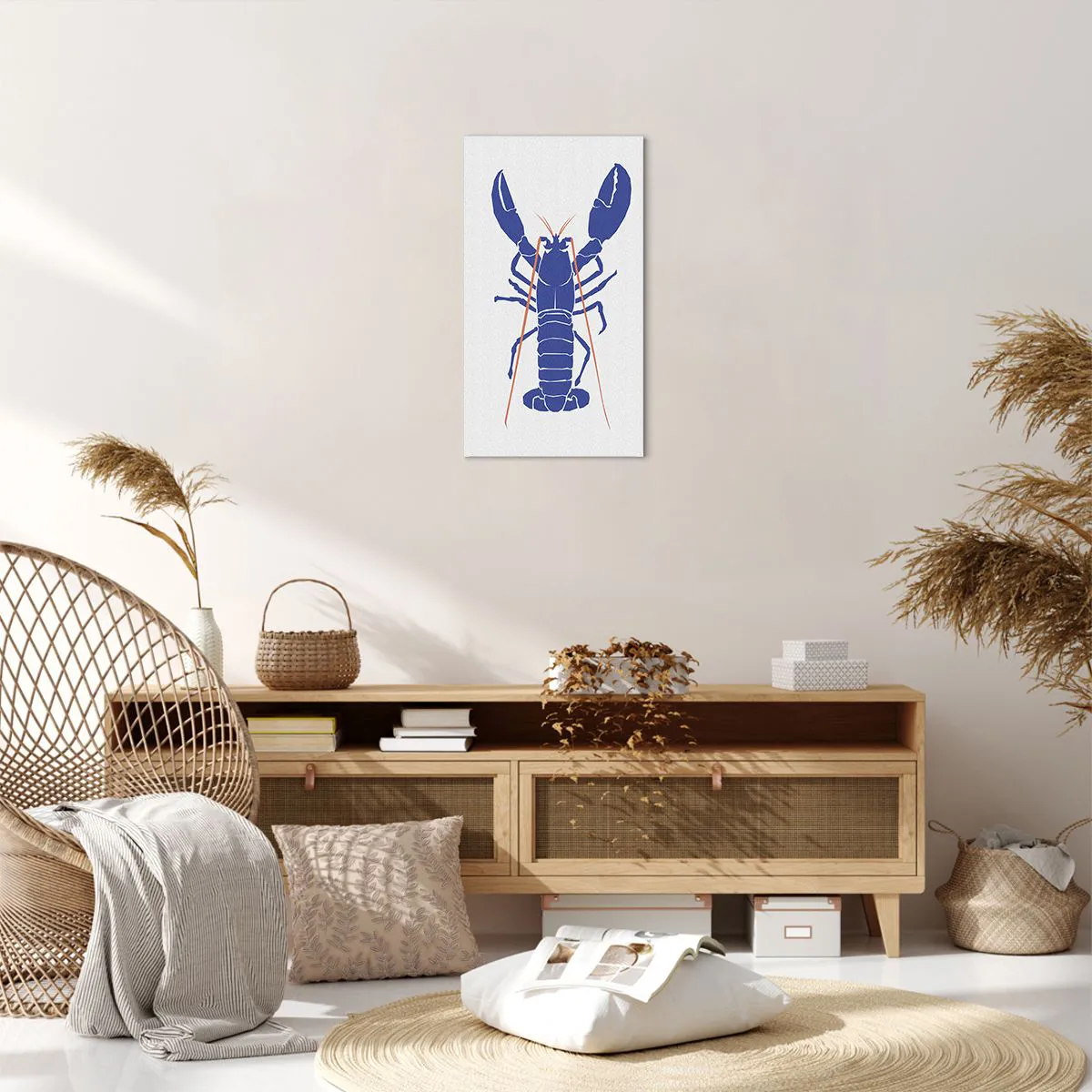 Lærredstryk - Billede på lærred - Hummer udsøgt i granatæble - 45x80 cm