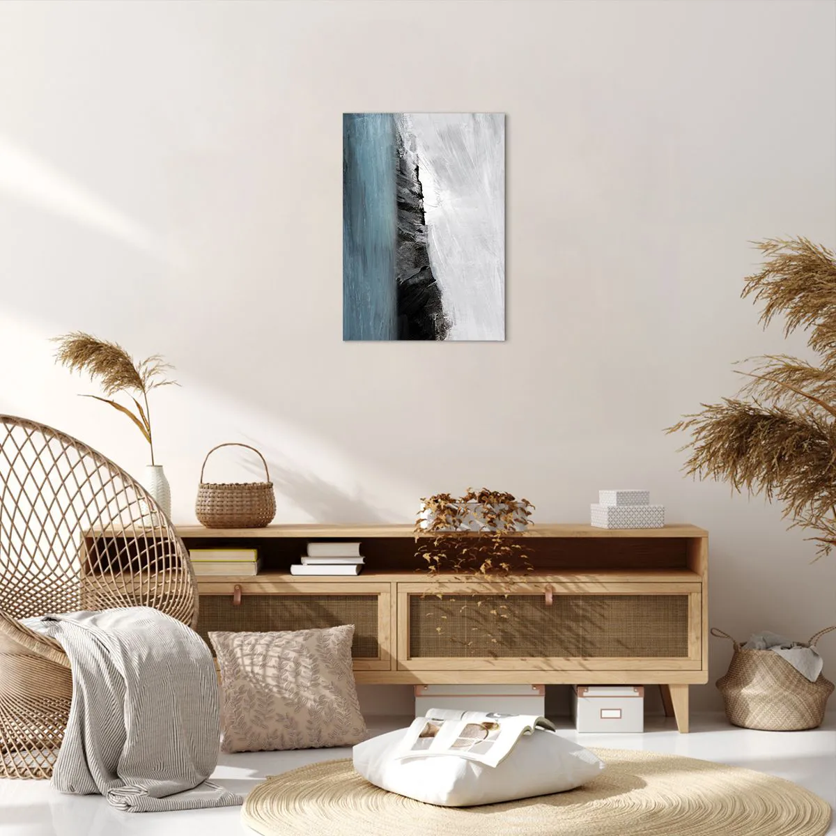 Canvas picture - Water-Earth: Clash of Elements - 50x70 cm