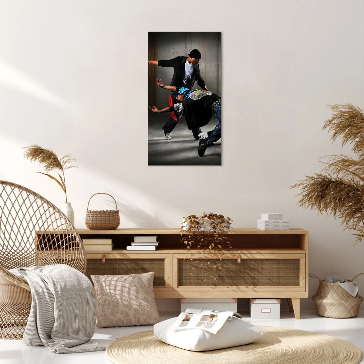 Impression sur toile - Image sur toile - Danser avec le vent de la rue - 55x100 cm