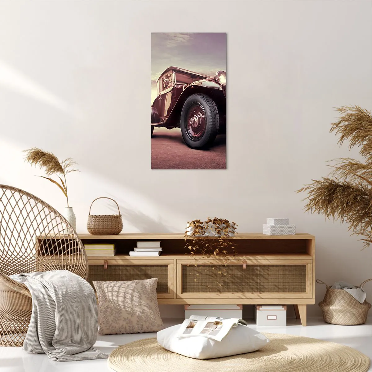 Canvas picture - Let's Drive to the Past - 55x100 cm