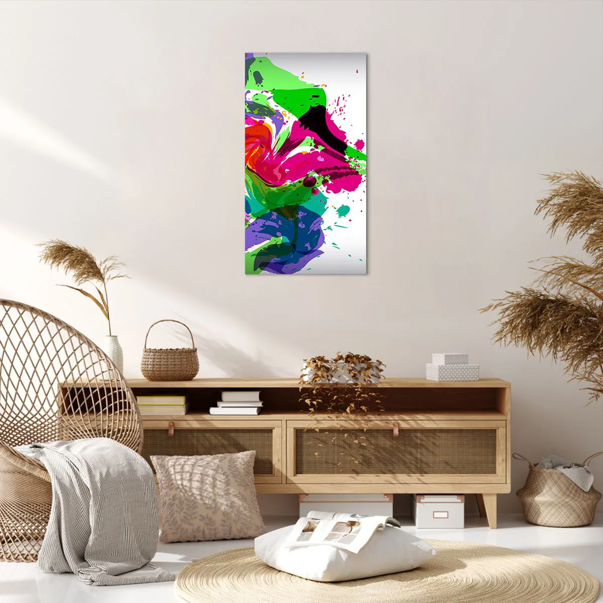 Obraz na płótnie - Opowieść w kolorach tęczy - 55x100 cm