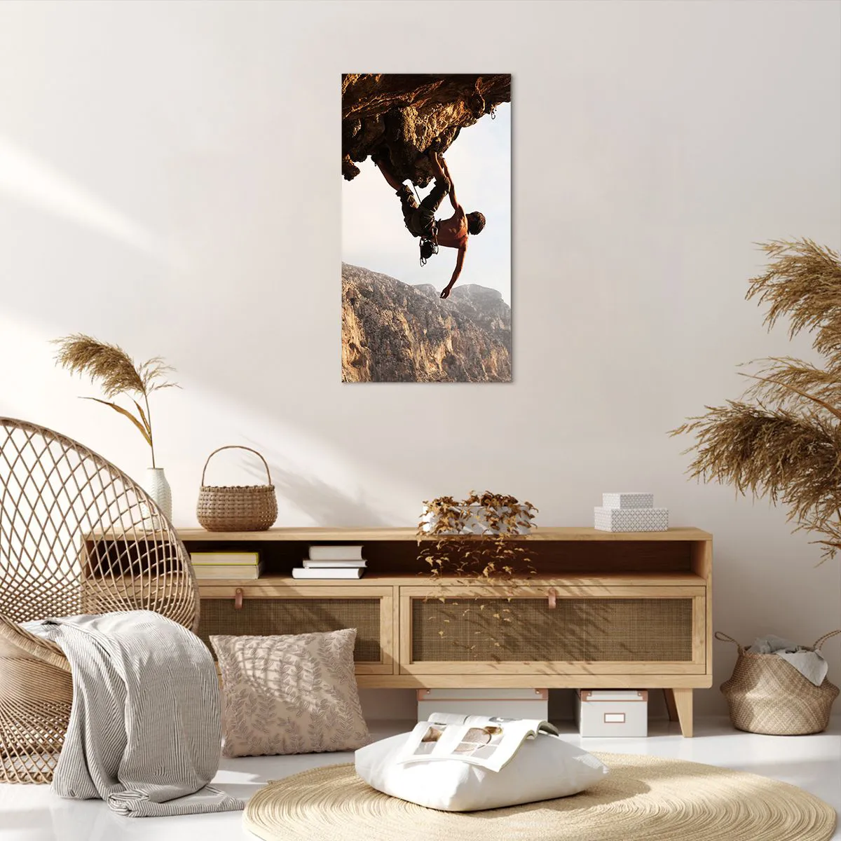 Canvas picture - The Whole World on a Sharp Cliff - 55x100 cm