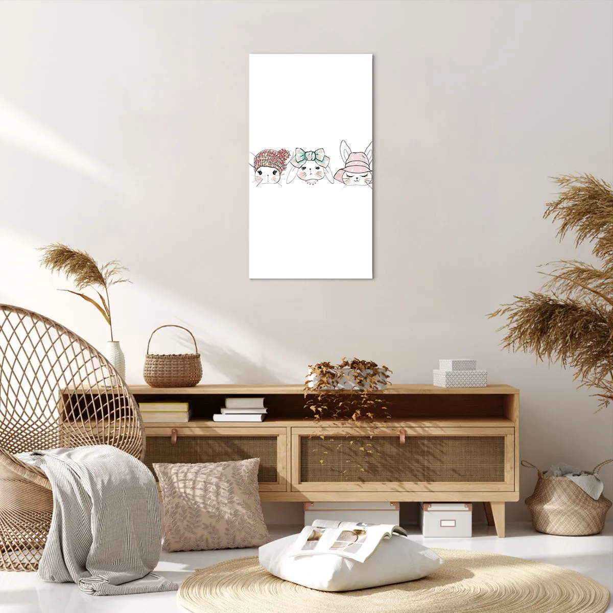 Obraz na płótnie - Zamyślona, smutna, zadowolona - 55x100 cm