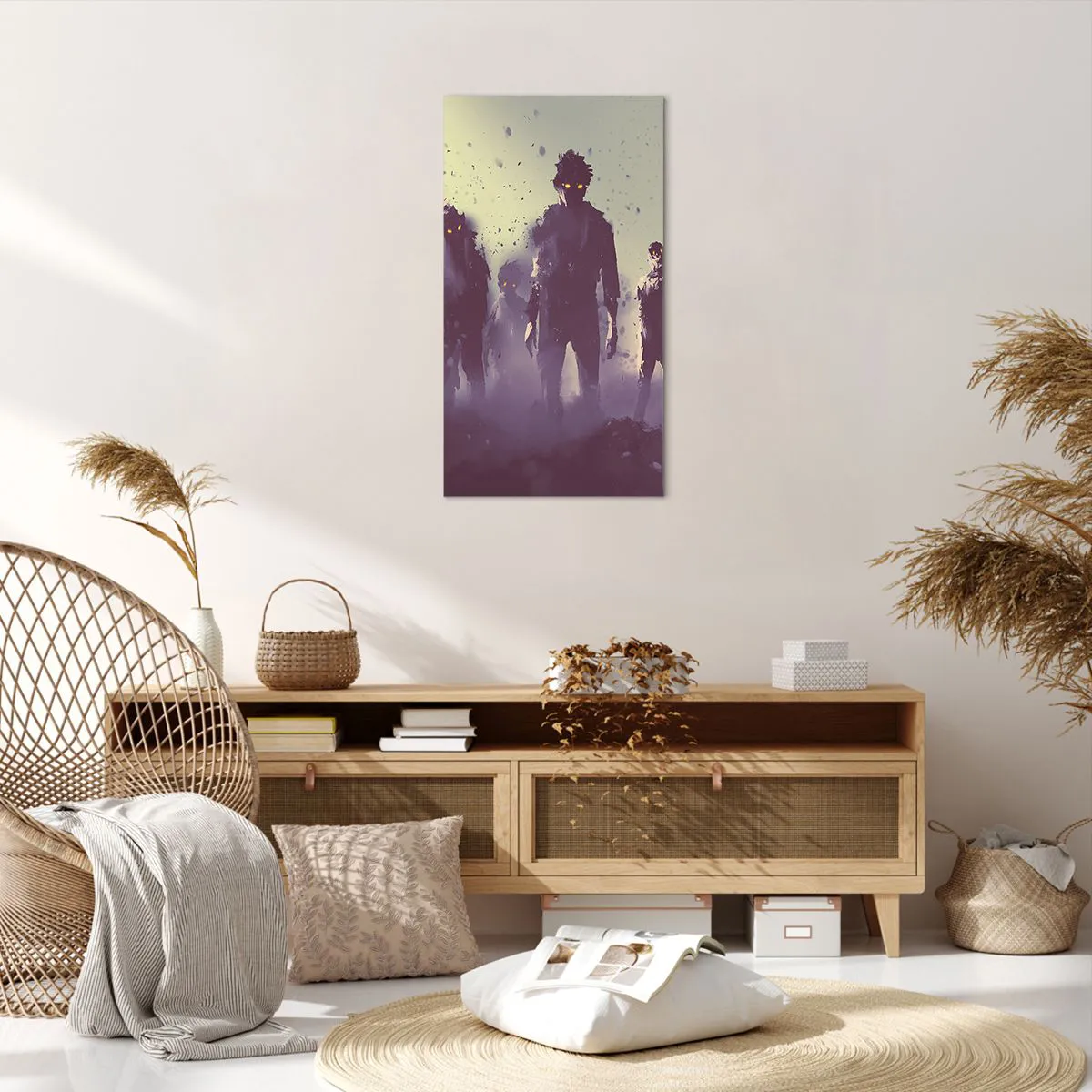 Impression sur toile - Image sur toile - Fais attention! Ils arrivent - 55x100 cm