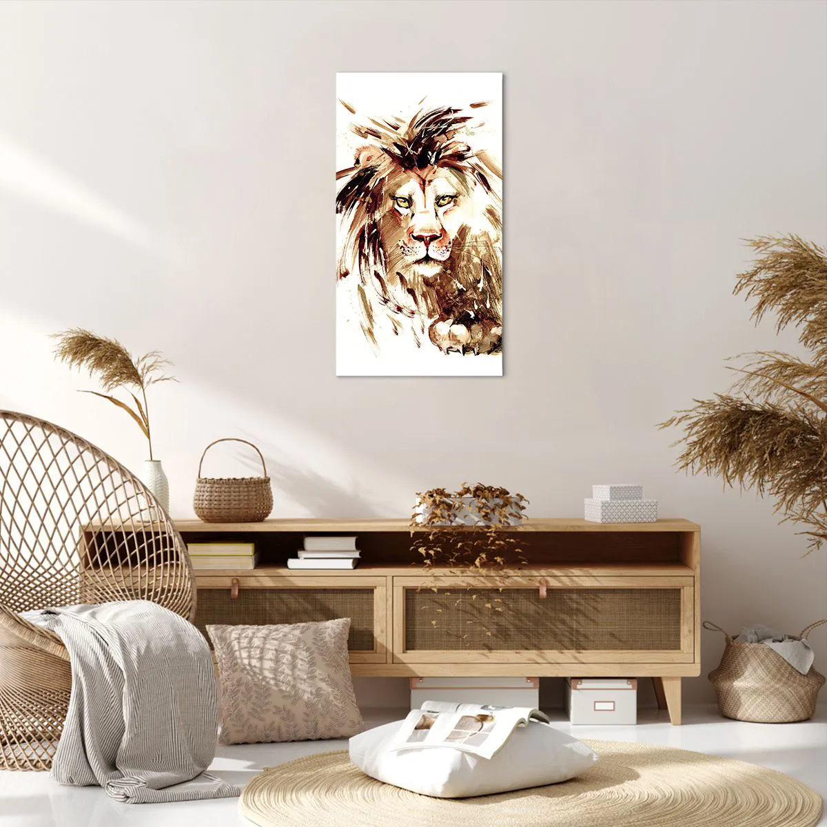 Lærredstryk - Billede på lærred - Styrke og værdighed - 55x100 cm