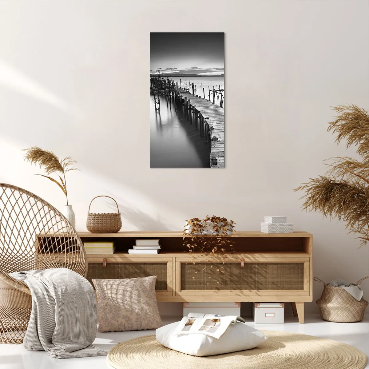 Obraz na płótnie - Spokój zapomnianego brzegu - 55x100 cm