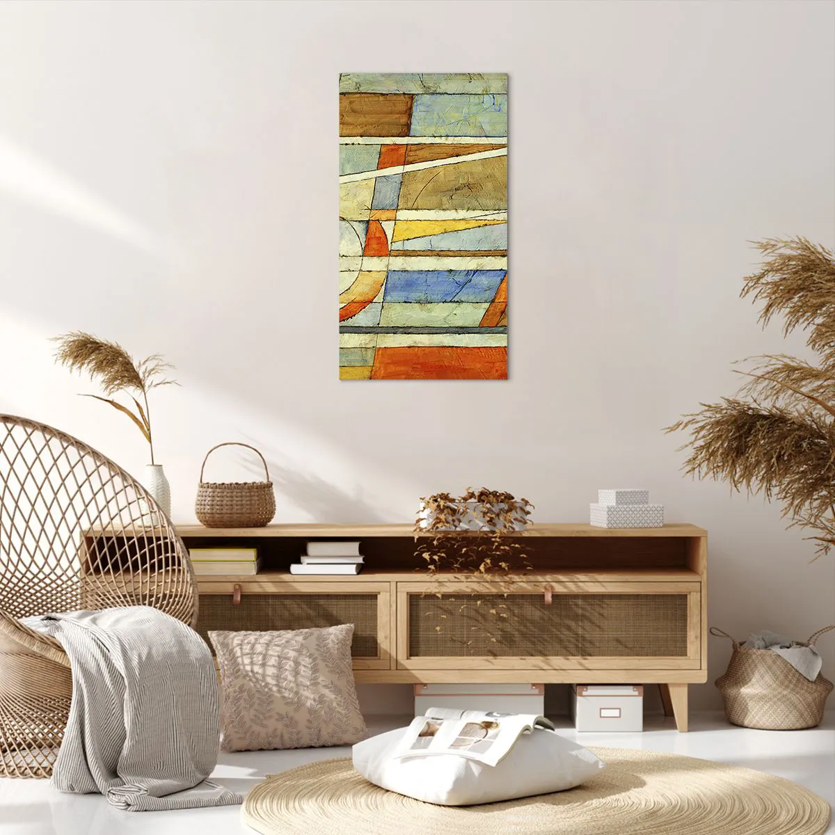 Tablou pe pânză - Cubismul în construcție - 55x100 cm