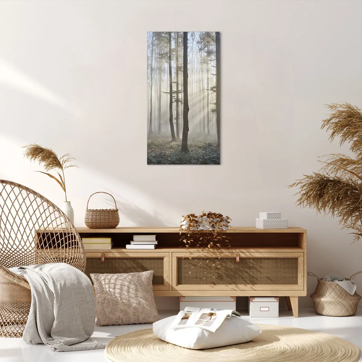 Obraz na plátne - Hmla sa tiež zobudila - 55x100 cm