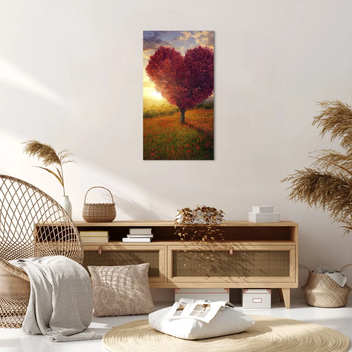 Lærredstryk - Billede på lærred - Det griber om hjertet - 55x100 cm