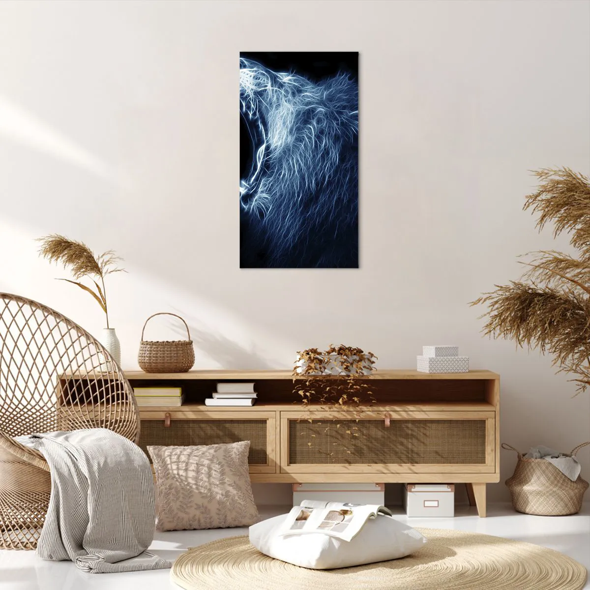 Schilderen op canvas - De vurige toorn van de koning - 55x100 cm