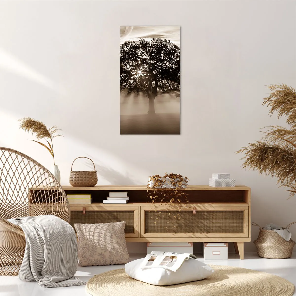 Obraz na płótnie - Drzewo wiadomości samego dobrego - 55x100 cm