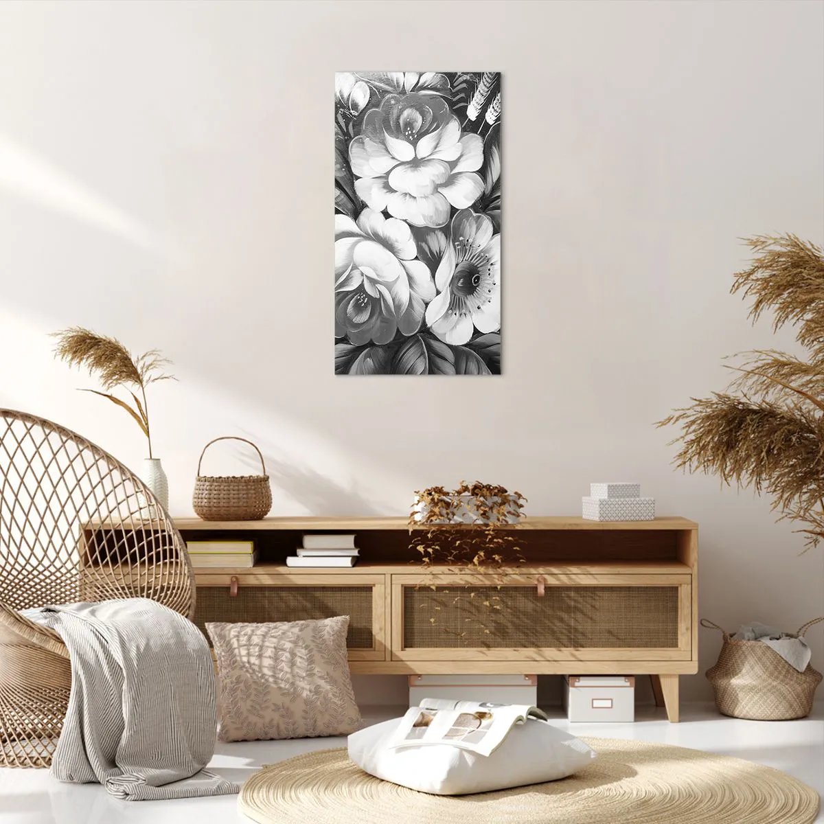 Cuadro sobre lienzo - Impresión de Imagen - Hermoso incluso en el gris - 55x100 cm