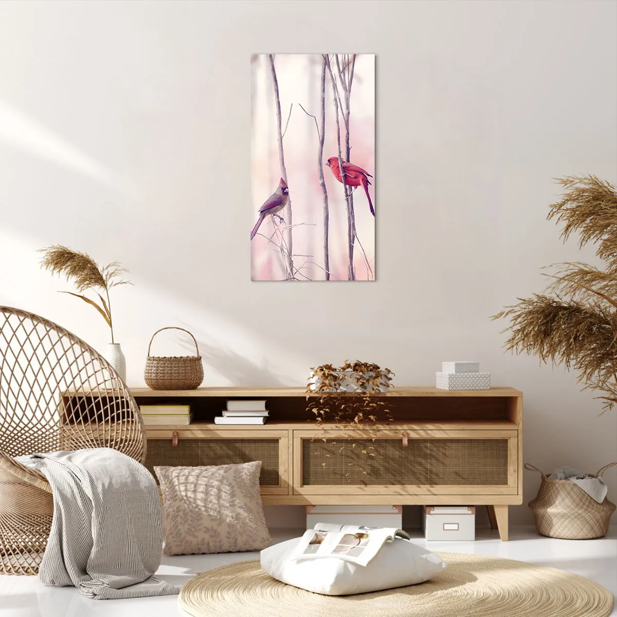 Cuadro sobre lienzo - Impresión de Imagen - Historia de un bosque rosa - 55x100 cm