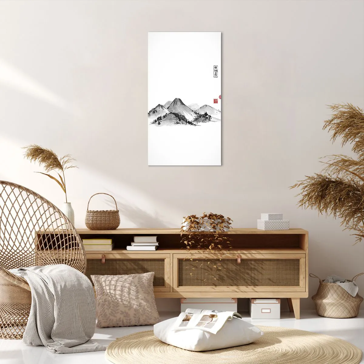 Quadro em tela - Para além do vale - 55x100 cm