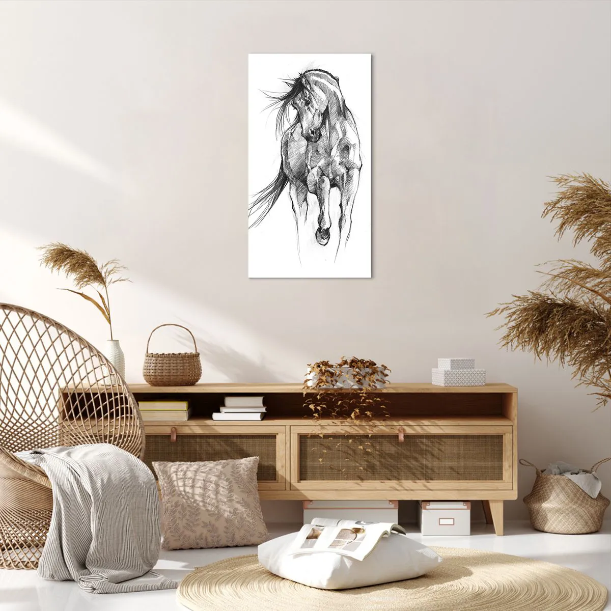 Impression sur toile - Image sur toile - D'un trot gracieux - 55x100 cm