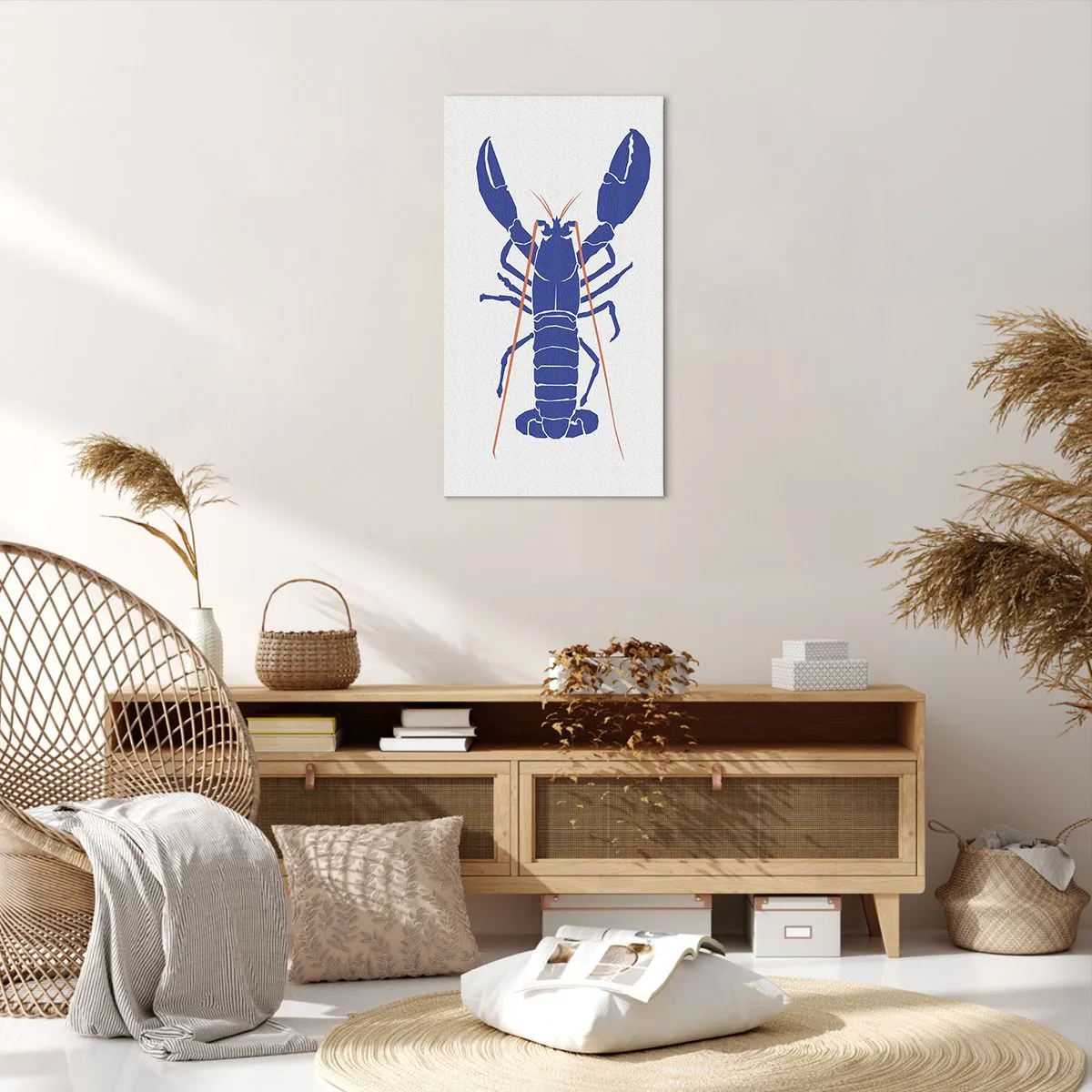 Lærredstryk - Billede på lærred - Hummer udsøgt i granatæble - 55x100 cm