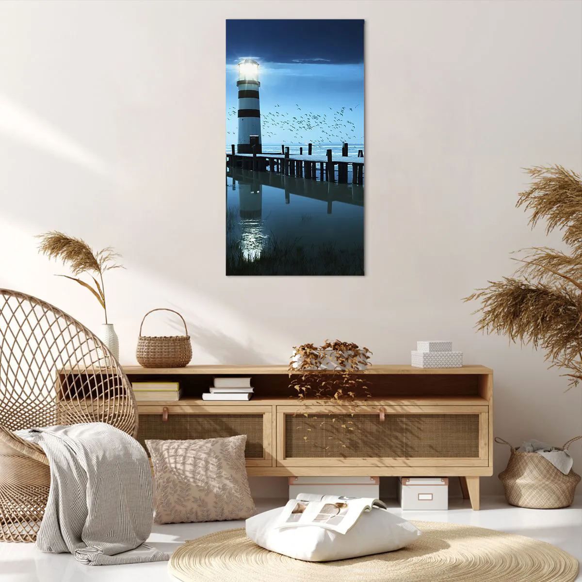 Bild auf Leinwand - Leinwandbild - Und du hast keine Angst vor der Dunkelheit - 65x120 cm