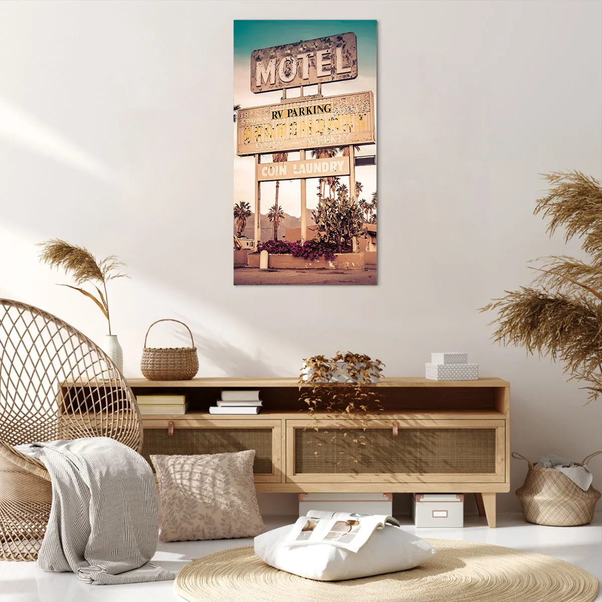 Lærredstryk - Billede på lærred - Her er tiden standset - 65x120 cm