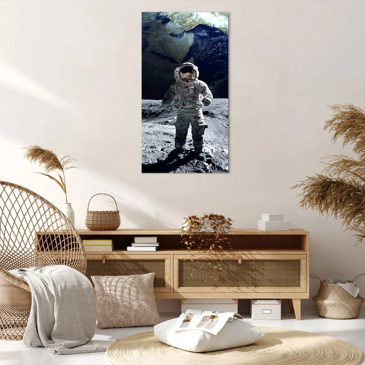 Impression sur toile - Image sur toile - Salutations de la lune - 65x120 cm