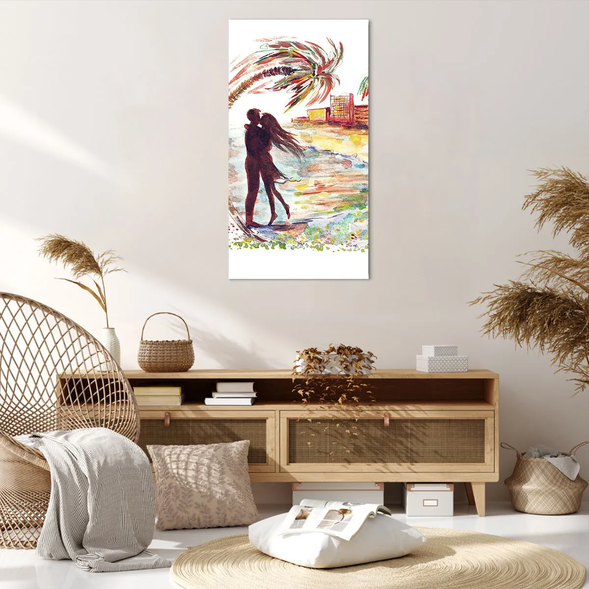 Bild auf Leinwand - Leinwandbild - Romantischer Urlaub - 65x120 cm