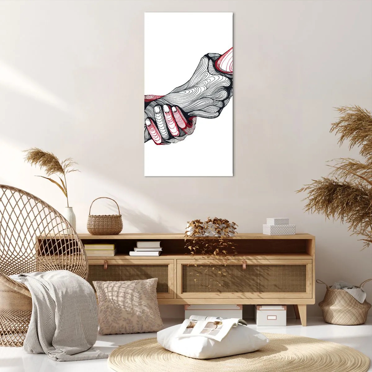 Impression sur toile - Image sur toile - Vous êtes entre de bonnes mains - 65x120 cm