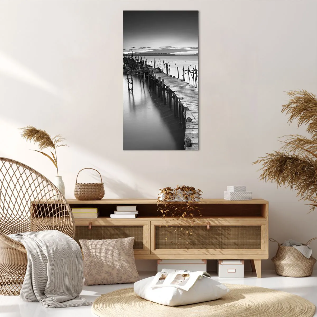 Obraz na płótnie - Spokój zapomnianego brzegu - 65x120 cm