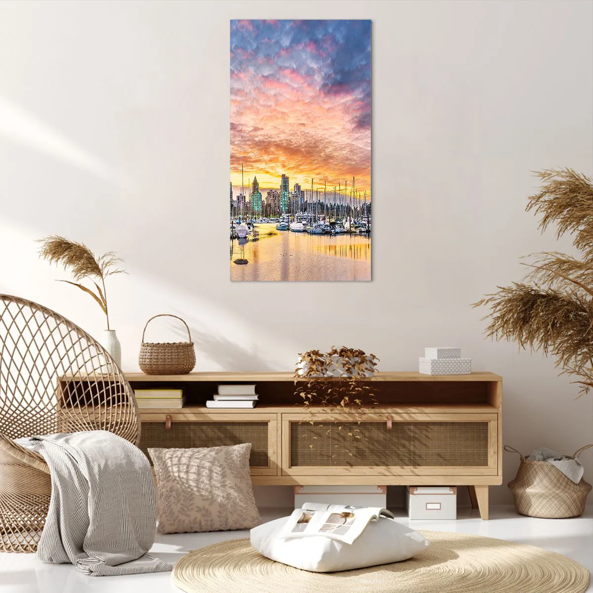 Bild auf Leinwand - Leinwandbild - Die Stadt der tausend Seefahrer - 65x120 cm
