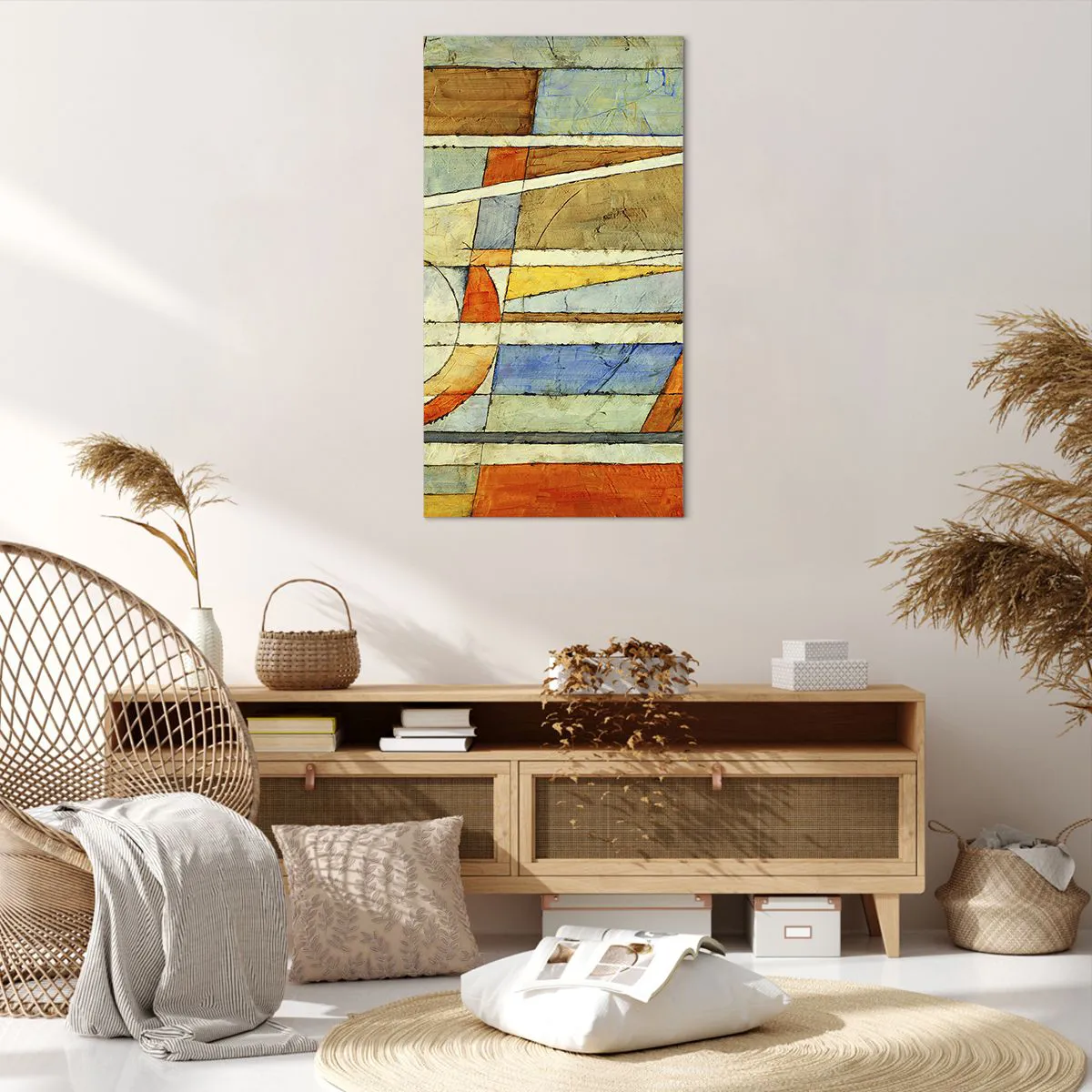 Tablou pe pânză - Cubismul în construcție - 65x120 cm